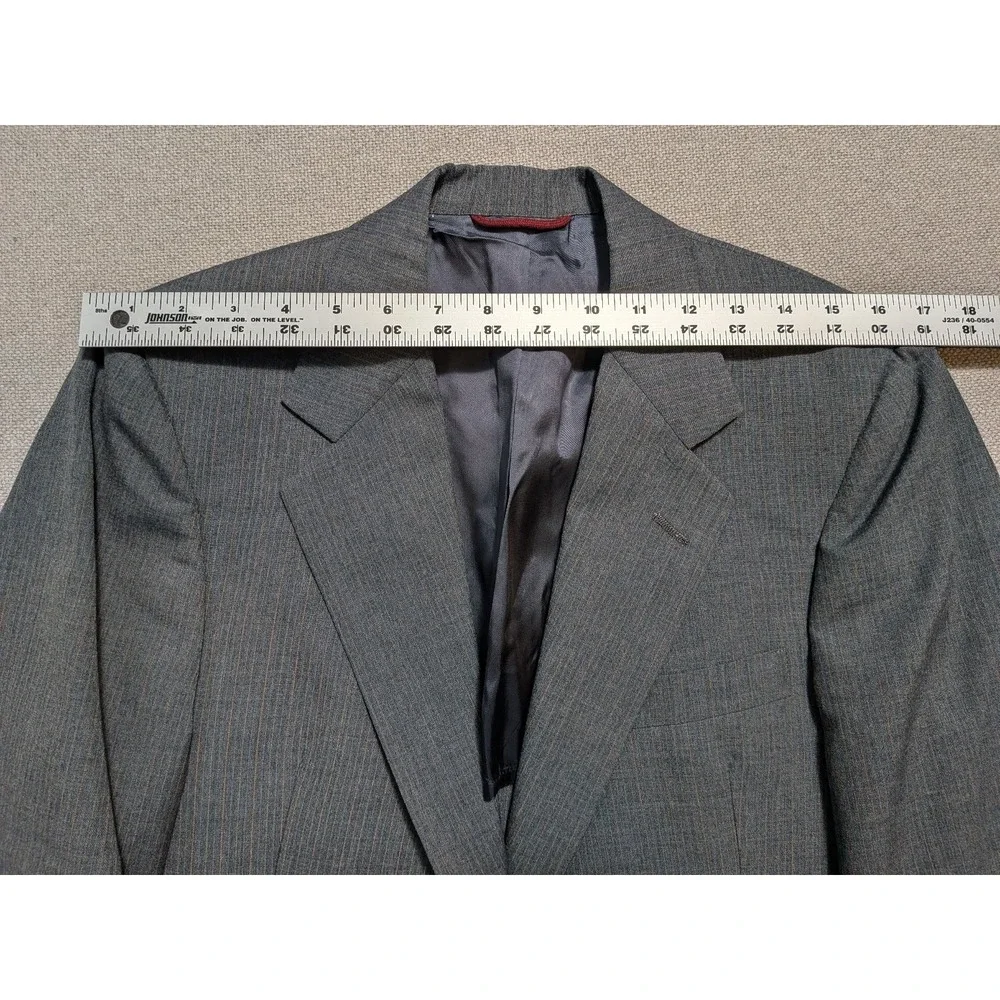 Hart Schaffner Marx Men's Blazer 36S Gray Pinstripe Suit Jacket Wool